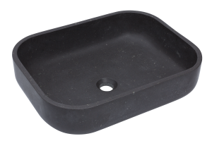 ADNaturalnie Umywalka nablatowa GALERAS 51x39,5x14 cm czarny granit KUN-005CZ - DARMOWA DOSTAWA