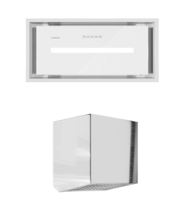 LANILIA Okap kuchenny podszafkowy do zabudowy LAMEZO 60.1 kolor WHITE + TURBINA TZ 1.1 kolor INOX ZESTAW-DARMOWA DOSTAWA