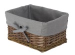 CORSAN - Kosz wiklinowy WENGE z szarą wyściółką 30x20x15 cm 715S