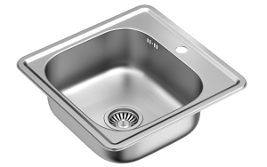 Quadron POP Zlewozmywak stalowy jednokomorowy 48*48*16 cm JOE 110 SteelQ  z/o kolor len