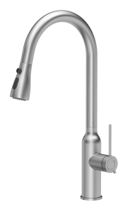 Quadron Unique Bateria zlewozmywakowa stalowa JESSICA Q LINE z wyciąganą wylewką i funkcją prysznica kolor stal szczotkowana-DARMOWA DOSTAWA