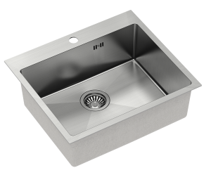 Quadron Unique Zlewozmywak stalowy jednokomorowy 55*48*20 cm RUSSEL 110 SteelQ kolor stal szczotkowana-DARMOWA DOSTAWA