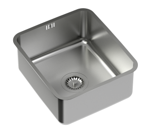 Quadron Unique Zlewozmywak stalowy jednokomorowy podwieszany 39*44*18 cm PATRIC SteelQ kolor stal szczotkowana-DARMOWA DOSTAWA