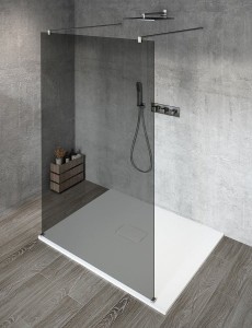GELCO Kabina prysznicowa przyścienna VARIO CHROM WALK IN  130x200 szkło dymione z powłoką Coated Glass GX1313GX2210