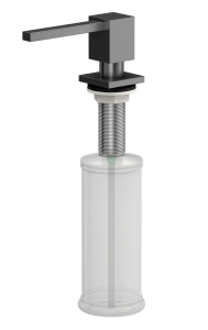 Quadron Dozownik kwadratowy do płynu EMMA PVD kolor graphite metal