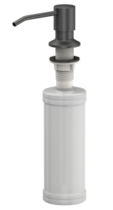 Quadron Dozownik okrągły do płynu KEIRA kolor black dotted