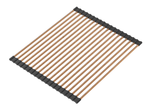 Quadron Rollmata  do zlewozmywaka stalowa 430 x 320 mm  w kolorze miedzianym z wykończeniem silikonowym czarnym