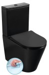 SAPHO Kompakt WC PACO RIMLESS kolor CZARNY MAT odpływ uniwersalny bez deski PC1012WRB