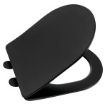 SAPHO - Deska sedesowa wypinana wolnoopadająca do kompaktu PACO Slim Soft Close kolor CZARNY MAT PCS1012B