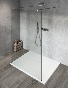 GELCO Kabina prysznicowa przyścienna VARIO CHROM WALK IN  130x200 szkło przezroczyste z powłoką Coated Glass GX1213GX2210