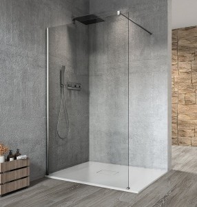 GELCO Kabina prysznicowa narożna VARIO CHROM WALK IN  130x200 profil chrom szkło przezroczyste z powłoką Coated Glass bez wspornika GX1213GX1010
