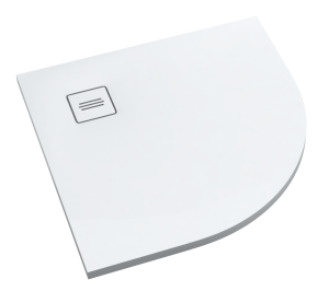 SCHEDPOL SCHEDLINE COLLECTION Brodzik półokrągły PROTOS SMOOTH WHITE ( biały gładki ) 90x90x3,5 z systemem STABILSOUND PLUS 3SP.P1O-9090-M1-Darmowa dostawa