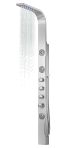 Corsan - Panel prysznicowy SNAKE z mieszaczem i oświetleniem LED, stal szczotkowana S-002MSLLED - Darmowa dostawa