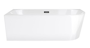 Corsan Wanna narożna INTERO SLIM LEWA 150x74,5 z wykończeniem czarnym E230MLSBL - DARMOWA DOSTAWA