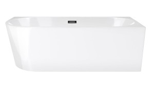 Corsan Wanna narożna INTERO SLIM PRAWA 150x74,5 z wykończeniem czarnym E230MPSBL - DARMOWA DOSTAWA
