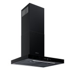 GLOBALO Okap kuchenny przyścienny LONATIO 60.1 LINIA DESIGN stal / szkło hartowane kolor BLACK-DARMOWA DOSTAWA