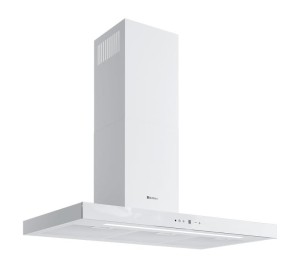 GLOBALO Okap kuchenny przyścienny LONATIO 90.1 LINIA DESIGN stal / szkło hartowane kolor WHITE-DARMOWA DOSTAWA