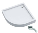 SCHEDPOL SCHEDLINE COLLECTION Brodzik półokrągły zintegrowany FAVORY PLUS SMOOTH WHITE 90x90x16 z systemem STABILSOUND PLUS 3ST.F1O-9090 GRATIS SYFON 90 MM-Darmowa dostawa