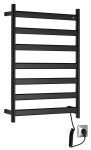 SAPHO Suszarka elektryczna ELIAS 49x73x11 cm 105W  z podświetlanym wyłącznikiem kolor czarny mat EB550