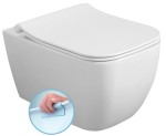 ISVEA - Miska wisząca WC VEA RIMLESS 34,5x52 cm bez deski kolor BIAŁY 10VA02001