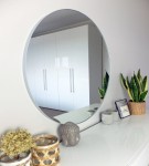OK STYL - Lustro okrągłe ścienne LOFT w srebrnej ramie 80 cm
