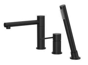 CORSAN - Bateria LUGO wannowa 3-otworowa czarna CMB7542BL - DARMOWA DOSTAWA