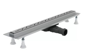 SCHEDPOL SCHEDLINE COLLECTION Odpływ liniowy SLIGHT LINE LOW 80x3,5x6,5 cm z maskownicą SLIGHT-STAMP SOLPL-80035LOW-Darmowa dostawa