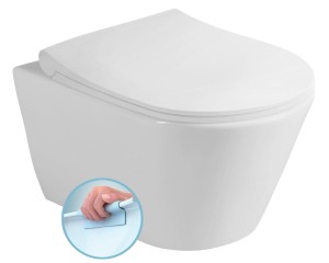 SAPHO - Miska wisząca WC AVVA RIMLESS 35,5x53 cm bez deski kolor BIAŁY 100314