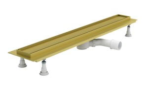 SCHEDPOL SCHEDLINE COLLECTION Odpływ liniowy REGULAR LINE GOLD 70x8x8 cm z maskownicą PLATE-GOLD (do zabudowy płytkami) SOLPLZ-70080-Darmowa dostawa