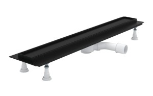 SCHEDPOL SCHEDLINE COLLECTION Odpływ liniowy REGULAR LINE BLACK 90x8x8 cm z maskownicą PLATE-BLACK (do zabudowy płytkami) SOLPLC-90080-Darmowa dostawa