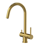 Quadron POP Bateria zlewozmywakowa trójdrożna stalowa CAREN z funkcją podłączenia filtra  kolor złoty