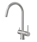 Quadron POP Bateria zlewozmywakowa trójdrożna stalowa CAREN z funkcją podłączenia filtra  kolor stal szczotkowana