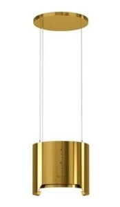 GLOBALO Okap kuchenny wyspowy okrągły ARENOFLOW 39.4 LINIA DESIGN kolor GOLD-DARMOWA DOSTAWA