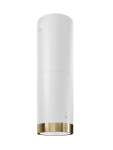 GLOBALO Okap kuchenny wyspowy okrągły   CYLINDRO ISOLA 39.7  LINIA EXCLUSIVE kolor WHITE/LIGHT GOLD RING-DARMOWA DOSTAWA