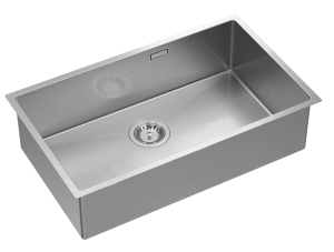 Quadron Unique Zlewozmywak stalowy jednokomorowy podwieszany / wpuszczany 74*44*20,5 cm ANTHONY 80 SteelQ kolor stal szczotkowana-DARMOWA DOSTAWA