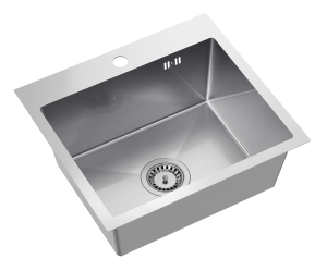 Quadron POP STALLOVE Zlewozmywak stalowy jednokomorowy 50*45*20 cm LUKE 100 SteelQ kolor stal szczotkowana