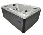 HYDROSAN - Wanna SPA Jacuzzi ogrodowe z hydromasażem 2-osobowa 200x135 cm 230V BIAŁA PERŁA OBUDOWA SZARA SPA749