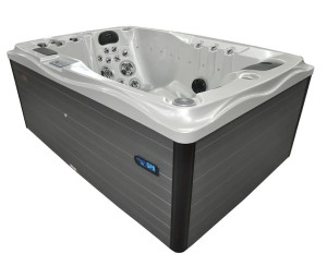 HYDROSAN - Wanna SPA Jacuzzi ogrodowe z hydromasażem 2-osobowa 200x135 cm 230V BIAŁA PERŁA OBUDOWA SZARA SPA749