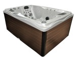HYDROSAN - Wanna SPA Jacuzzi ogrodowe z hydromasażem 2-osobowa 200x135 cm 230V BIAŁA PERŁA OBUDOWA KAWA SPA749