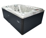 HYDROSAN - Wanna SPA Jacuzzi ogrodowe z hydromasażem 2-osobowa 200x135 cm 230V CAPPUCCINO OBUDOWA ANTRACYT SPA749