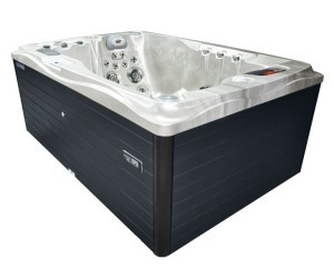 HYDROSAN - Wanna SPA Jacuzzi ogrodowe z hydromasażem 2-osobowa 200x135 cm 230V CAPPUCCINO OBUDOWA ANTRACYT SPA749