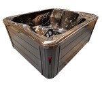HYDROSAN - Wanna SPA Jacuzzi ogrodowe z hydromasażem 3-osobowa 210x170 cm MAGMA GOLD OBUDOWA KAWA SPA705