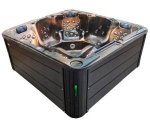 HYDROSAN - Wanna SPA Jacuzzi ogrodowe z hydromasażem 5-osobowa 230x230 cm MAGMA GOLD OBUDOWA ANTRACYT SPA702