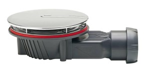 SCHEDPOL Schedline Collection Syfon brodzikowy SUPERSLIM z grzybkiem chrom poziomy średnica 90 mm - suchy syfon  SDBD40WC