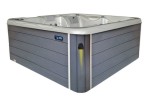 HYDROSAN - Wanna SPA Jacuzzi ogrodowe z hydromasażem 4-osobowa 200x200 cm BIAŁA PERŁA OBUDOWA SZARA SPA566