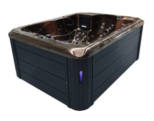 HYDROSAN - Wanna SPA Jacuzzi ogrodowe z hydromasażem 3-osobowa 210x160 cm MAGMA GOLD OBUDOWA ANTRACYT SPA102