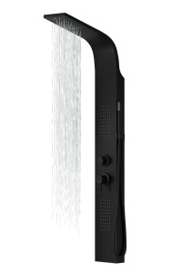 Corsan - Panel prysznicowy ALTO LED z termostatem, kolor CZARNY A017TBLLED - Darmowa dostawa