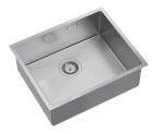 Quadron Unique Zlewozmywak stalowy jednokomorowy podwieszany/wpuszczany 54*44*19 cm ANTHONY 60 SteelQ kolor stal szczotkowana