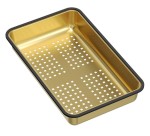 Quadron Wkładka ociekowa 38x23x6 cm  stalowa  kolor złoty