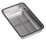 Quadron Wkładka ociekowa 38x23x6 cm  stalowa  kolor stal szczotkowana